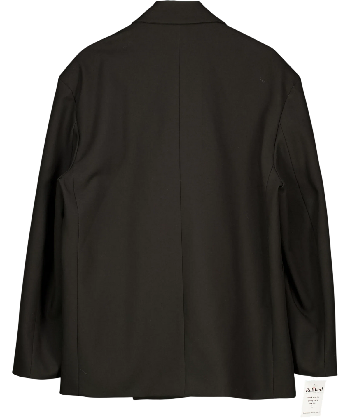 void Black oversized double-breasted black blazer, size UK XXL — back