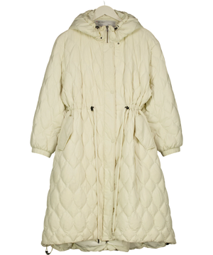 Jac By Jacqueline Conoir Cream Quilted Puffer Coat UK M