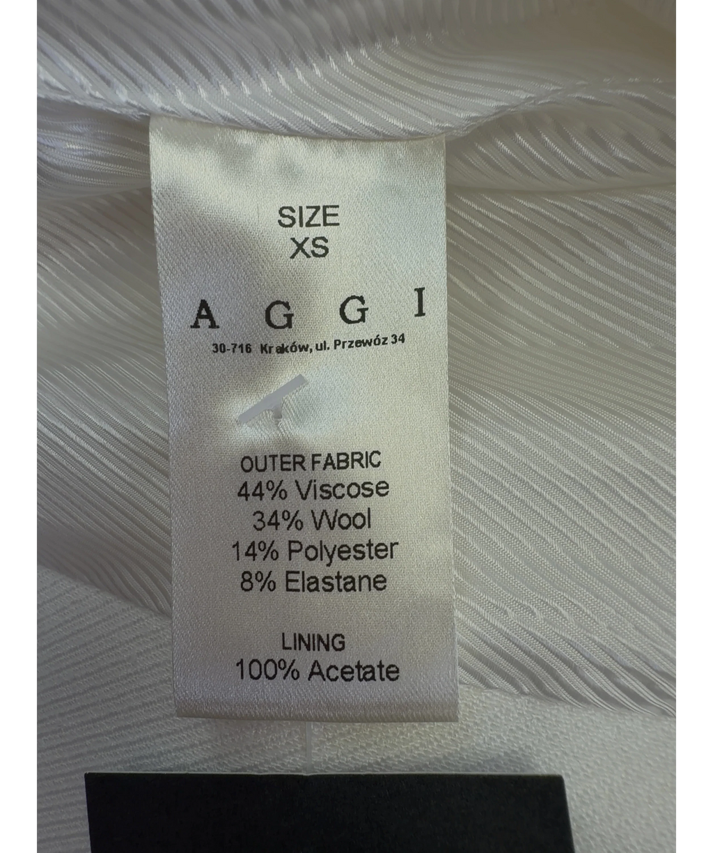 AGGI White Isabella, size UK XS — care label