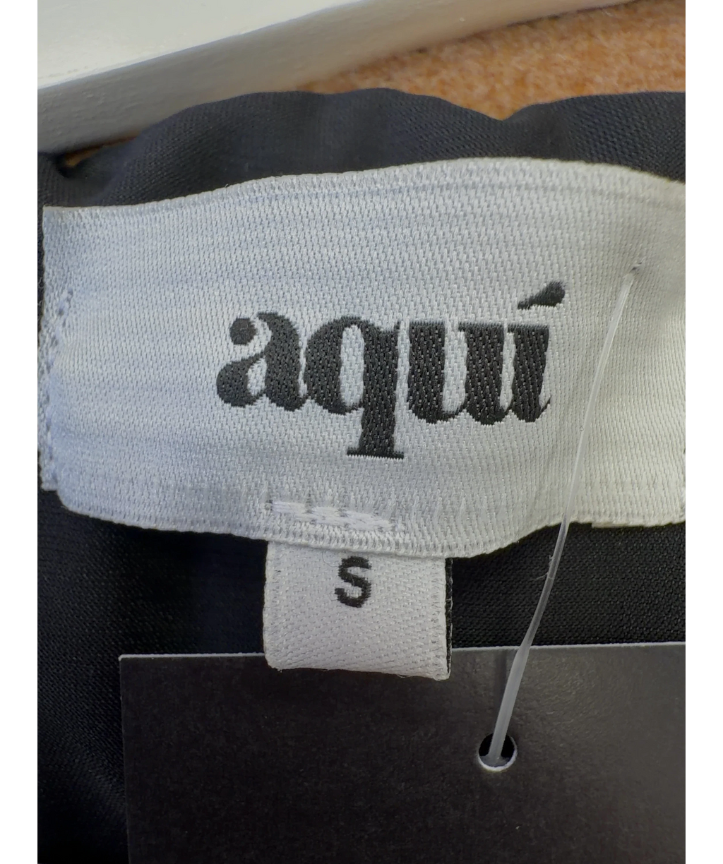 aqui tan color-block wrap coat, size UK S — detail