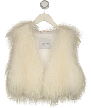ENVELOPE 1976 Vestlia Lamb Fur Waistcoat / Gilet Cream UK XS/S