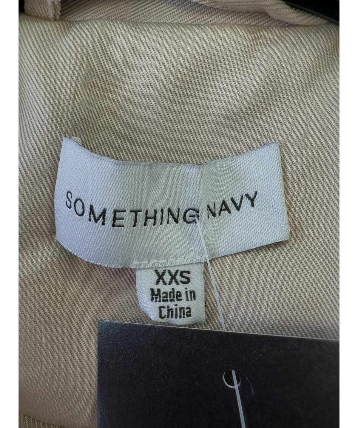 Something Navy Beige Something Delicate Blazer, size UK XXS — care label