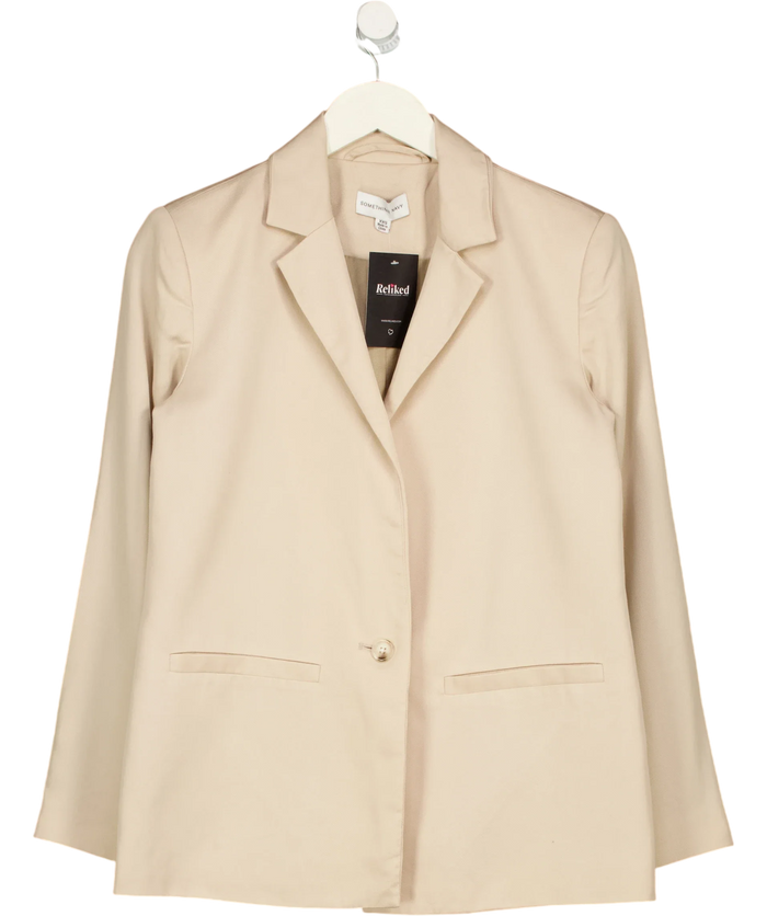 Something Navy Something Delicate Blazer Beige UK XXS