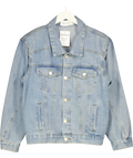 JANE & TASH Blue Blue Oversize Denim Jacket, size UK M — front