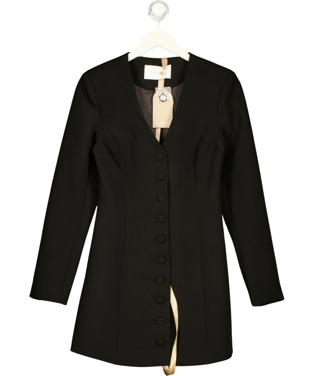 Meshki Black Hurley Long Sleeve Blazer Mini Dress, size UK S — front