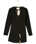 Meshki Black Hurley Long Sleeve Blazer Mini Dress, size UK S — front