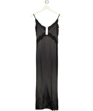 Topshop Black Lace Midi Dress Uk 4