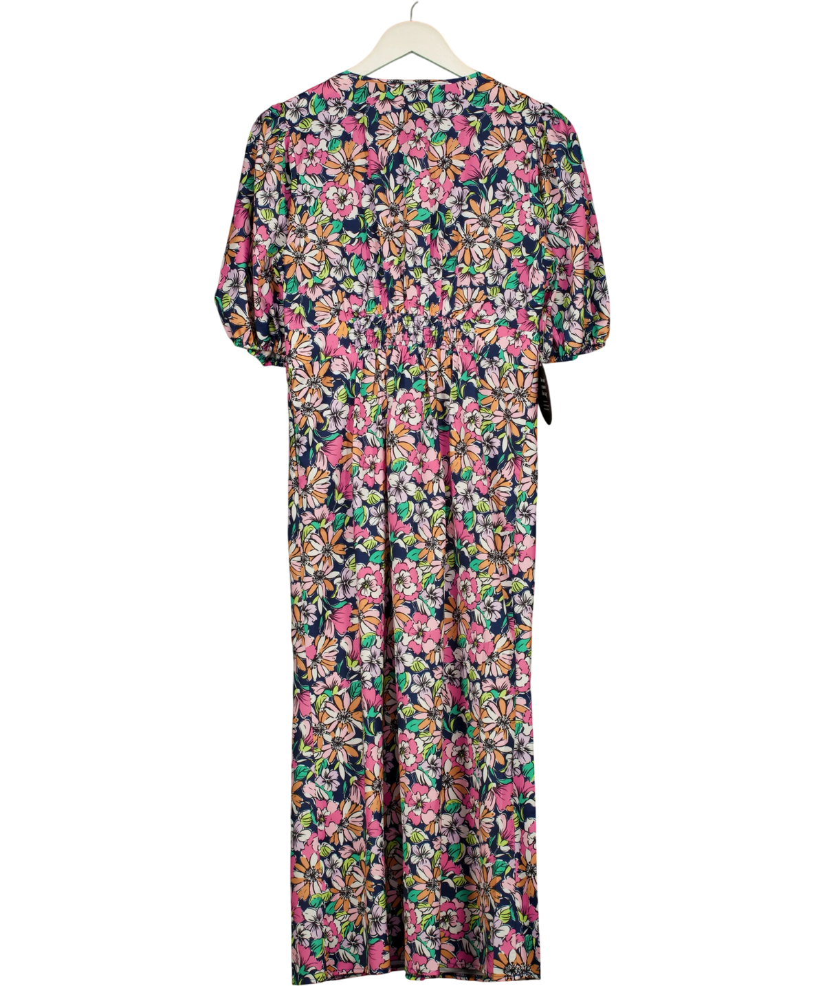 Little Mistress Multicoloured Multi Tie Midaxi Dress, size UK 12 — back