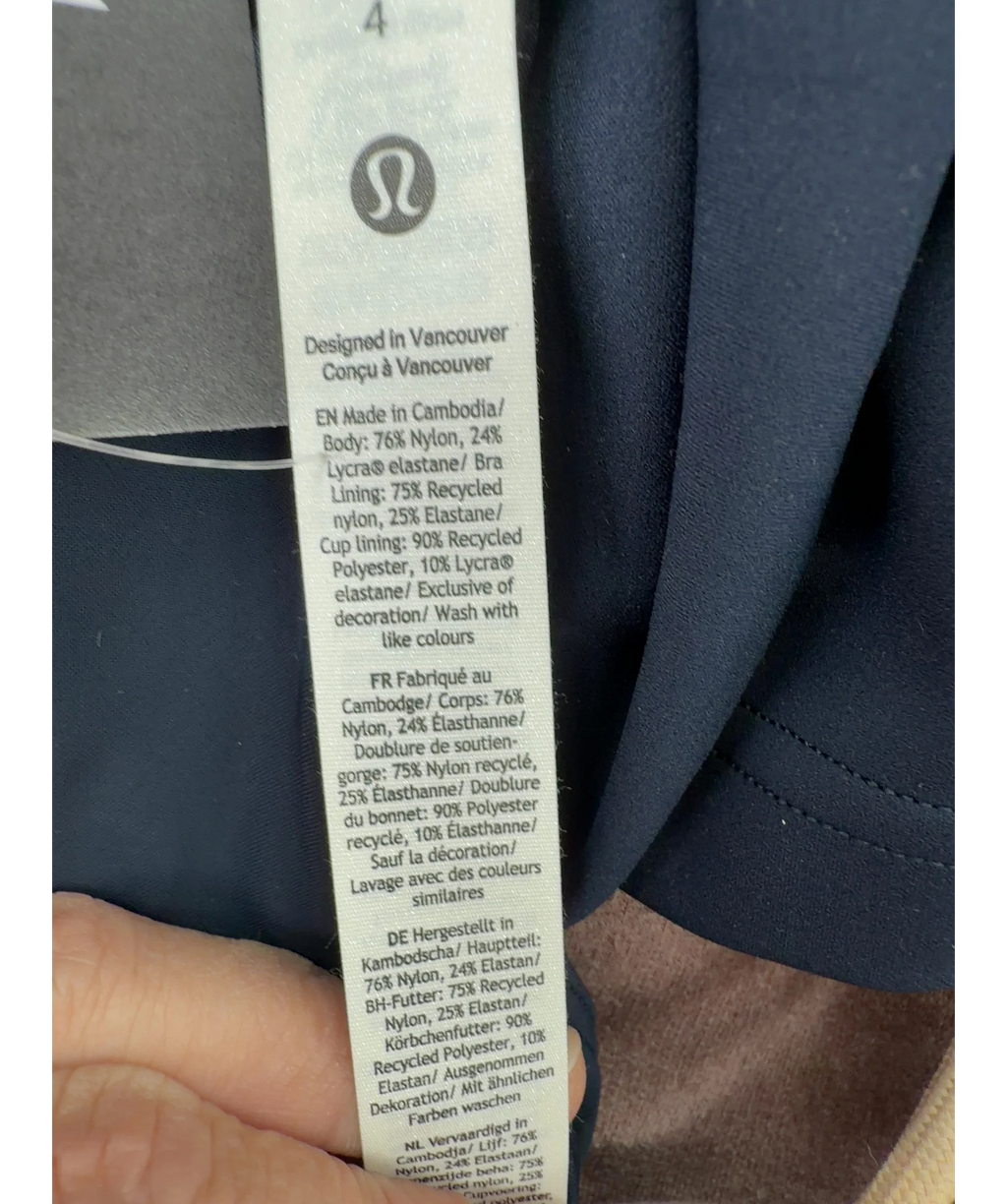 Lululemon navy Set, size UK 8 — label