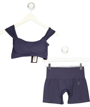 Gymshark 2-piece Blue Scoop Cap Sleeve top & shortsActive Co-ord Set UK S / UK XS