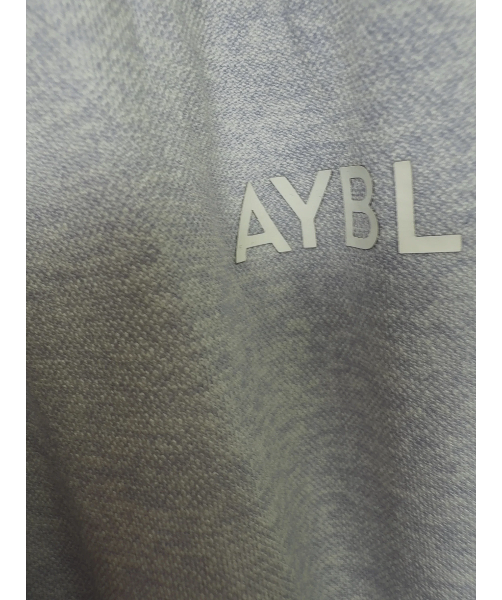 AYBL grey Empower Seamless Crop Top and Leggings, size UK XS — label