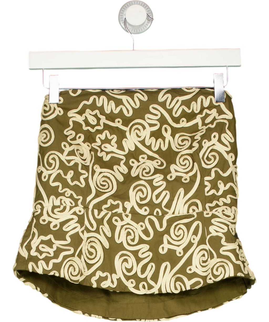 SÉZANE Green Adriel Top, size UK 8 — front