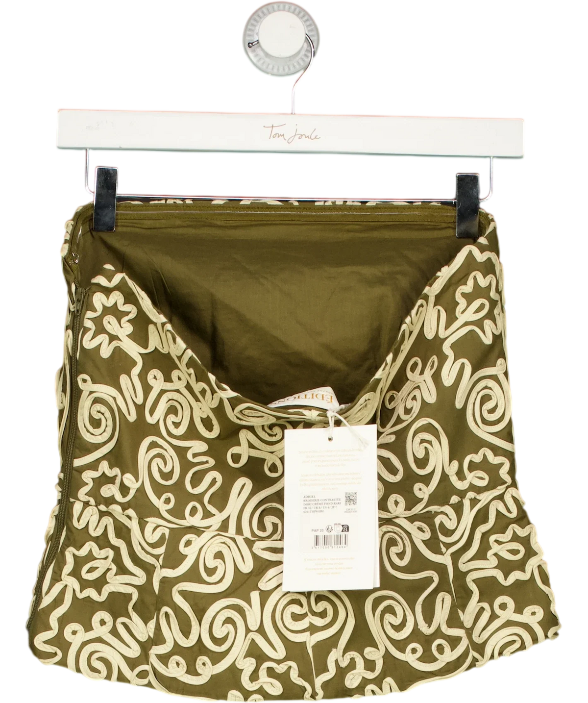 SÉZANE Green Adriel Top, size UK 8 — back