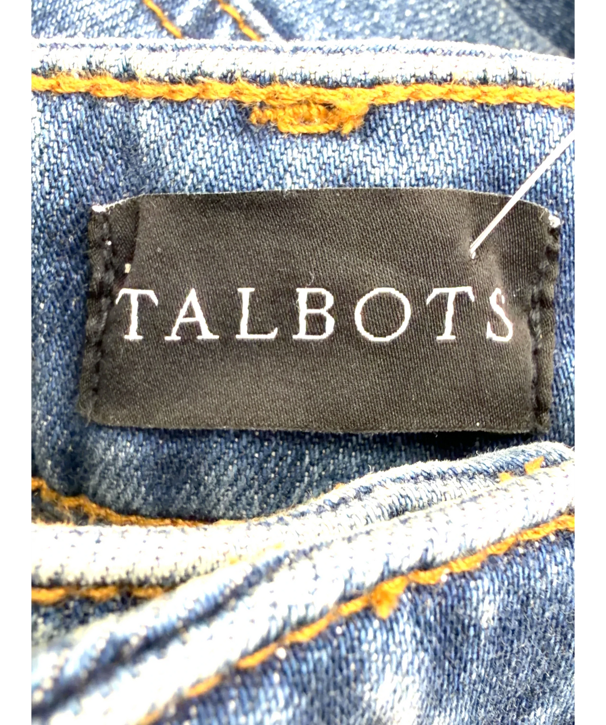 TALBOTS Blue Barely Boot Jean, size UK 4 — detail