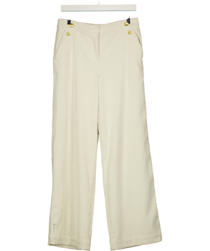 Talbots Cream Wide Leg corduroy Trousers UK 4