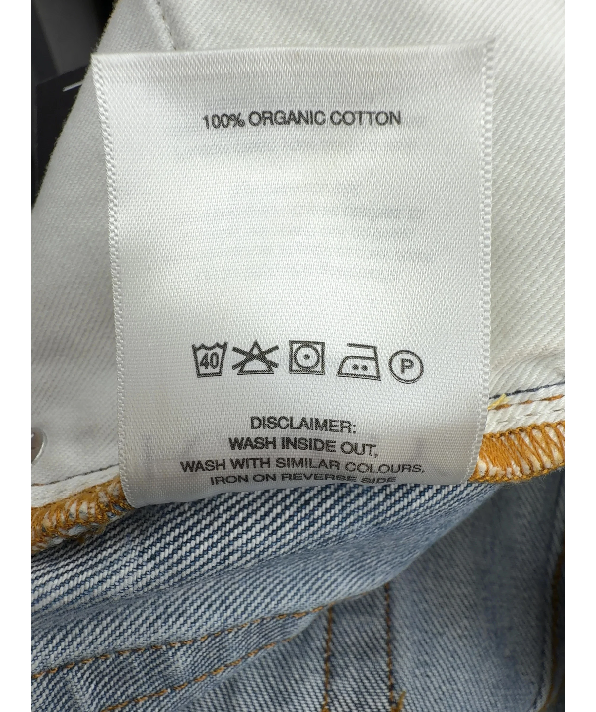 Raey Blue Colour, size W28 — label