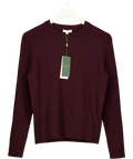 Hobbs burgundy The Amira Wool Cashmere Jumper, size UK M — front