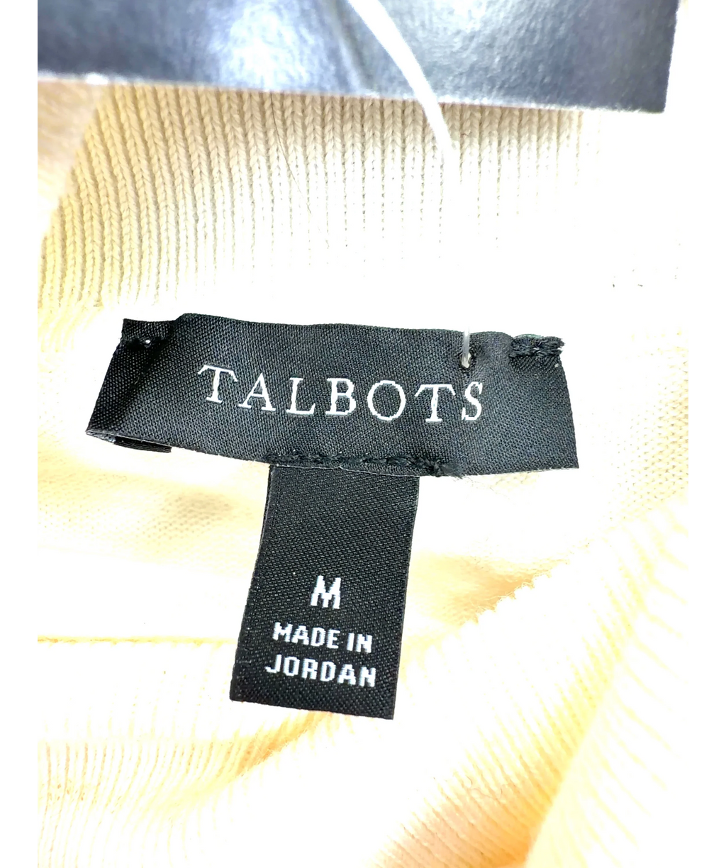 TALBOTS Cream turtleneck sweater, size UK M — care label