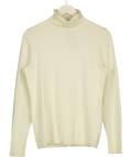 TALBOTS Cream turtleneck sweater, size UK M — front