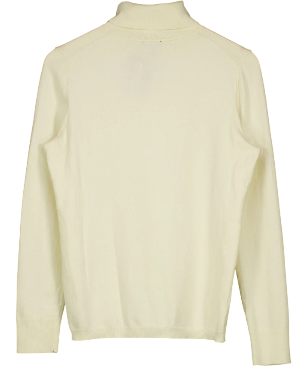 TALBOTS Cream turtleneck sweater, size UK M — back