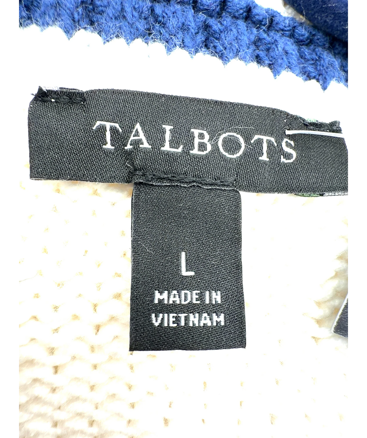 TALBOTS Cream Colour, size UK L — care label