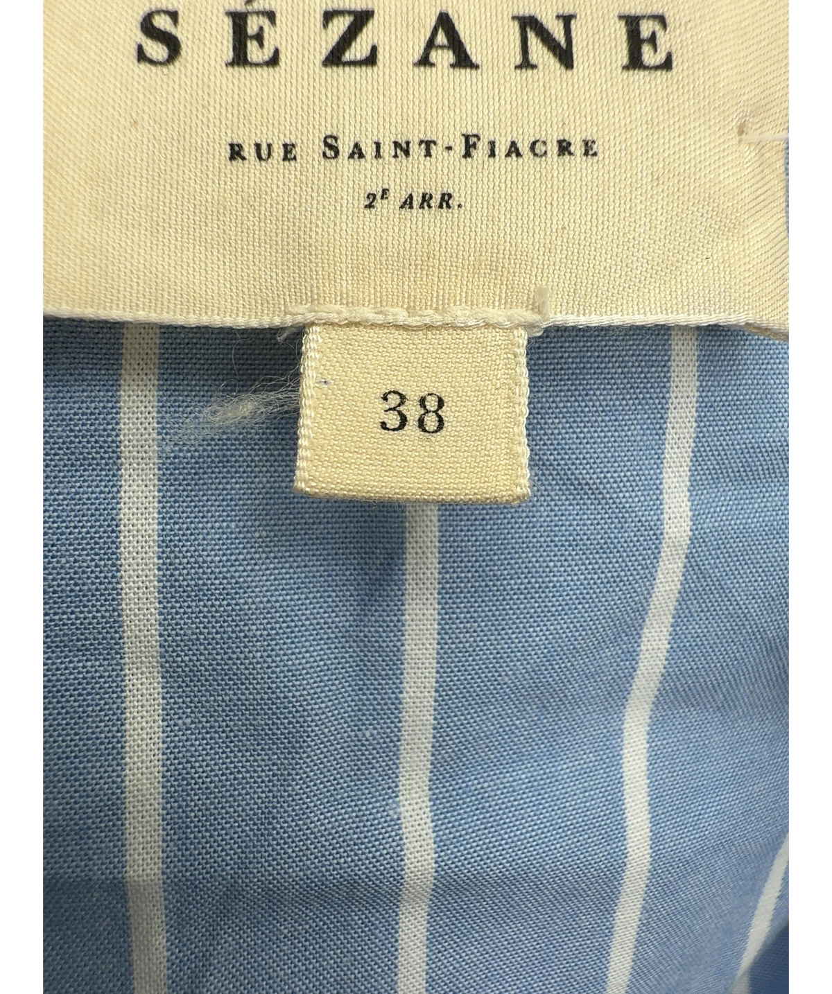 Sézane Blue Colour, size UK 10 — care label