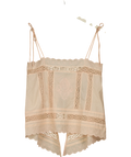 Nobody's Child Pink Peach Broderie Anglaise Tie Back Cami (Irina Top), size UK S — front