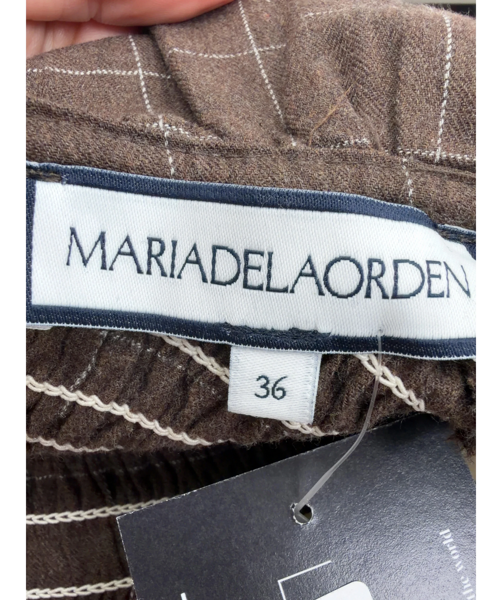 MARIADELAORDEN Brown Lilia Shirt, size UK 8 — detail