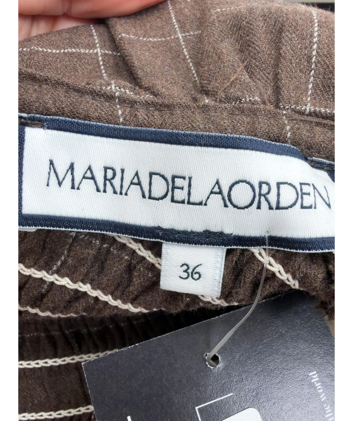 MARIADELAORDEN Brown Lilia Shirt, size UK 8 — detail