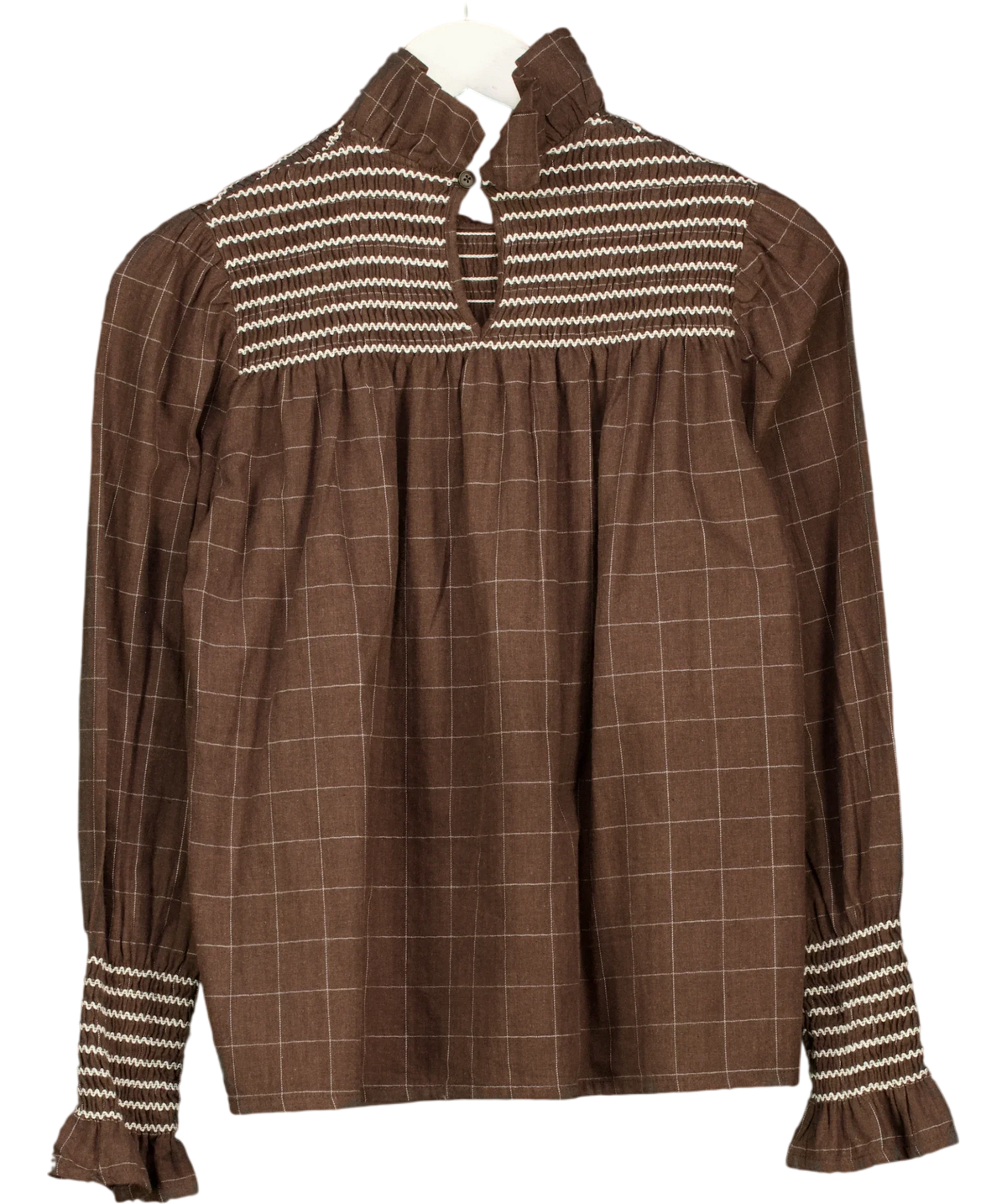 MARIADELAORDEN Brown Lilia Shirt, size UK 8 — back