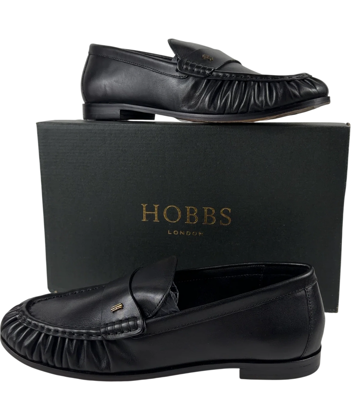 Hobbs Black SIMONE LOAFER, size UK 8 EU 41 👠 — front