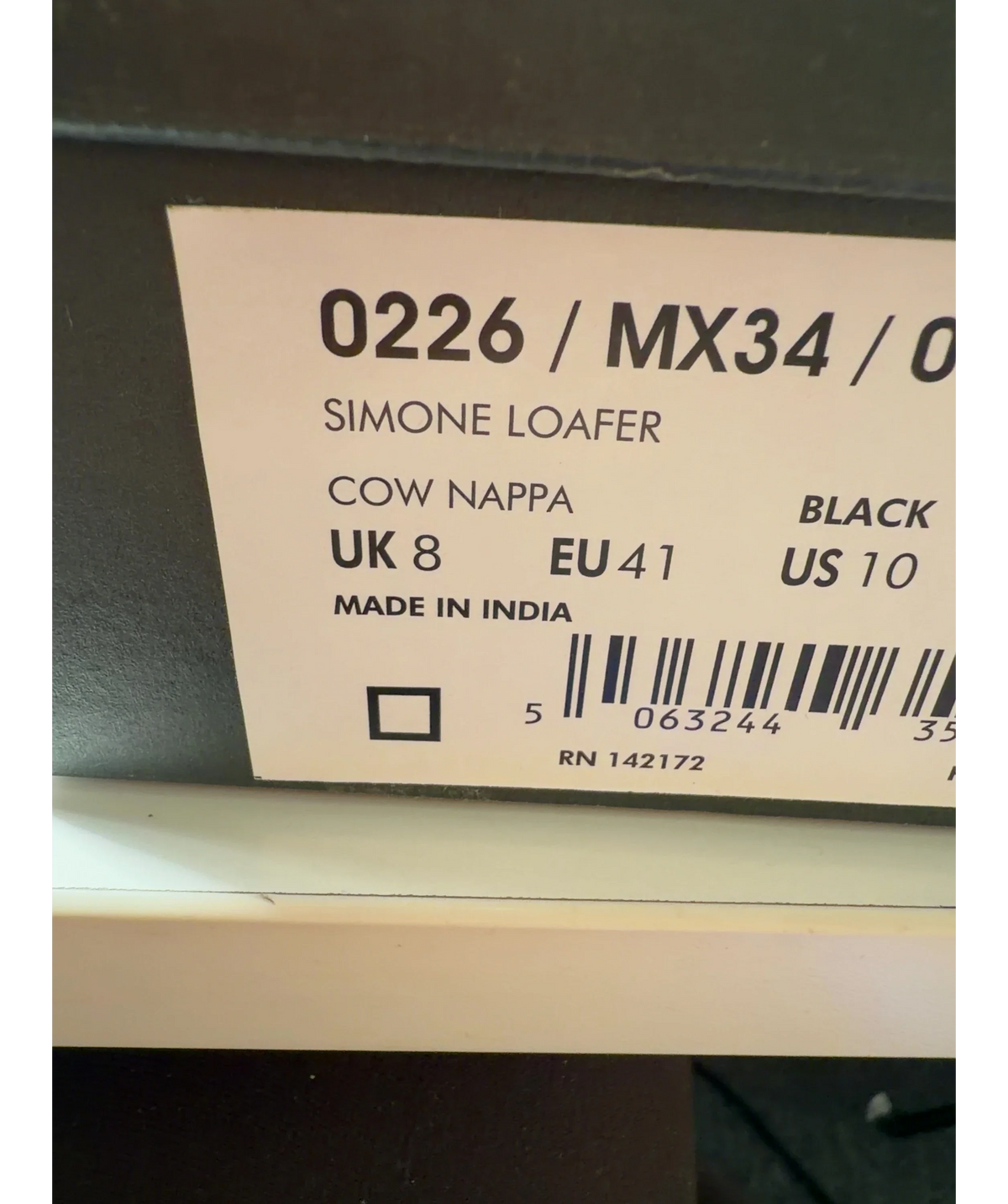Hobbs Black SIMONE LOAFER, size UK 8 EU 41 👠 — fabric detail