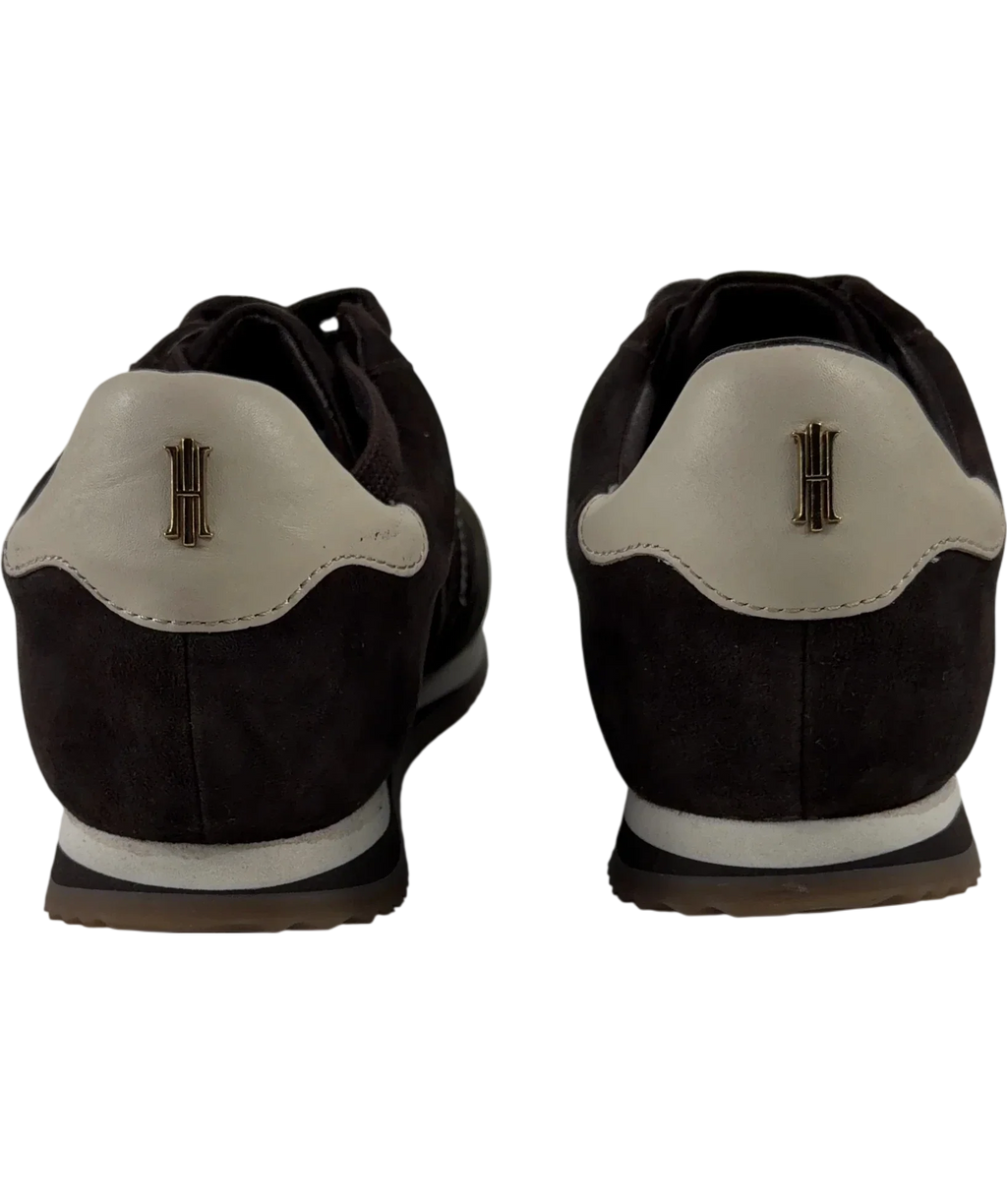 Hobbs Brown Sofie Suede Trainers, size UK 8 EU 41 👠 — back