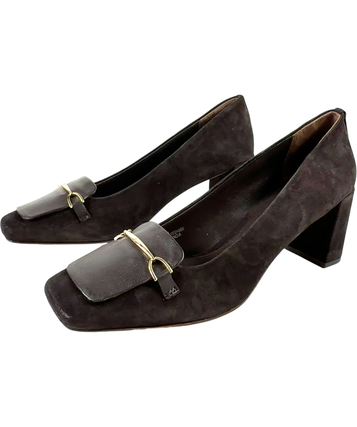 Hobbs Brown Jaida Suede Block Heel Court Shoes, size UK 8 EU 41 👠 — label