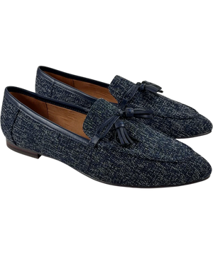 Talbots Blue Tweed Tassel Loafers US 10M  UK 7.5 / 8