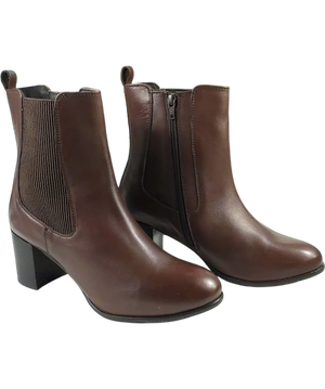 Hush Camellia Brown Leather Boots UK 7