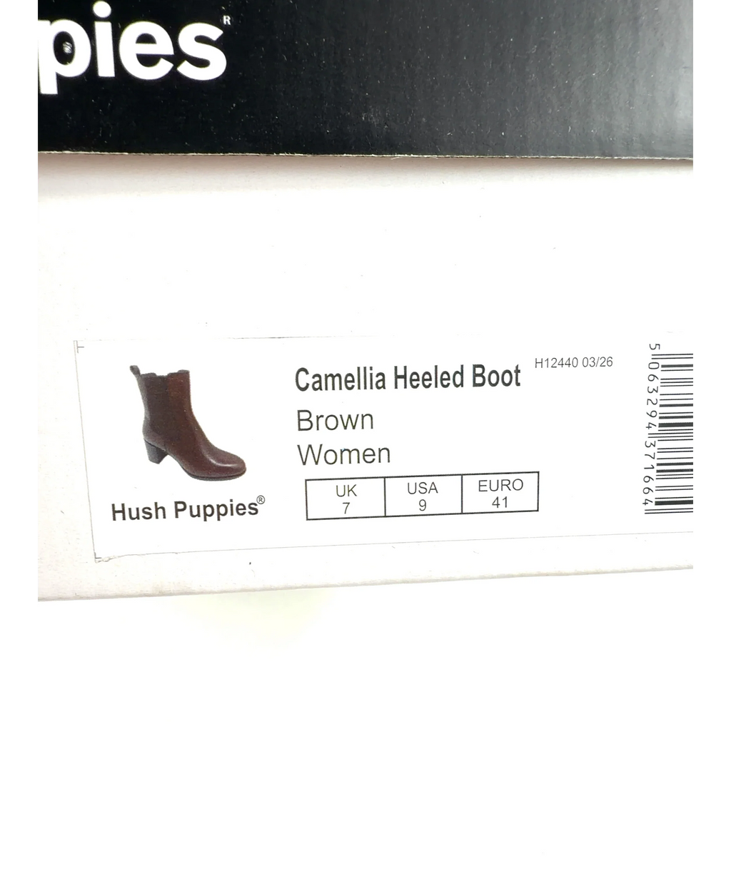 Hush Brown Camellia Heeled Boot, size UK 7 EU 40 👠 — additional view