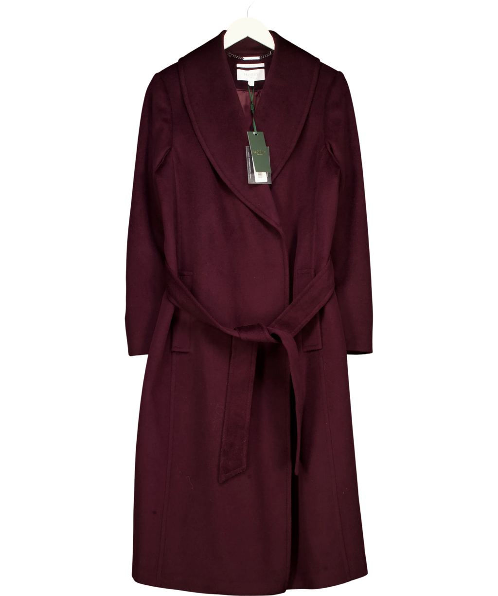 Hobbs Purple Sara Coat, size UK 12 — front