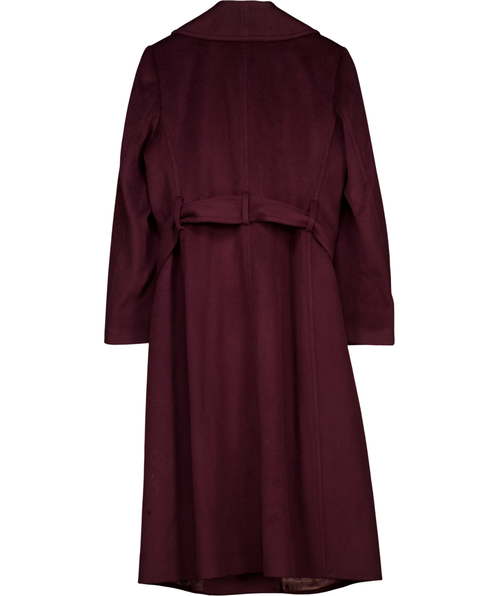 Hobbs Purple Sara Coat, size UK 12 — back