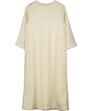 Tuckernuck Side Button Jamie Dress Cream and Beige UK S