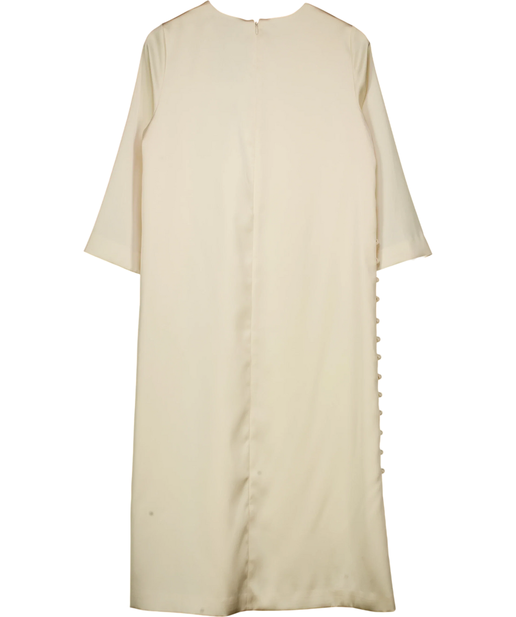 TUCKERNUCK Cream Side Button Jamie Dress, size UK S — back
