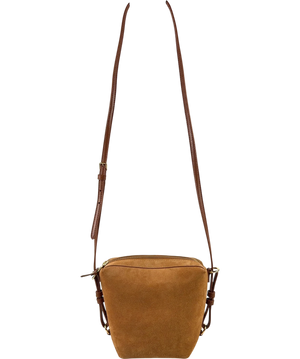 Talbots Caramel Brown Suede Riley Crossbody Bag