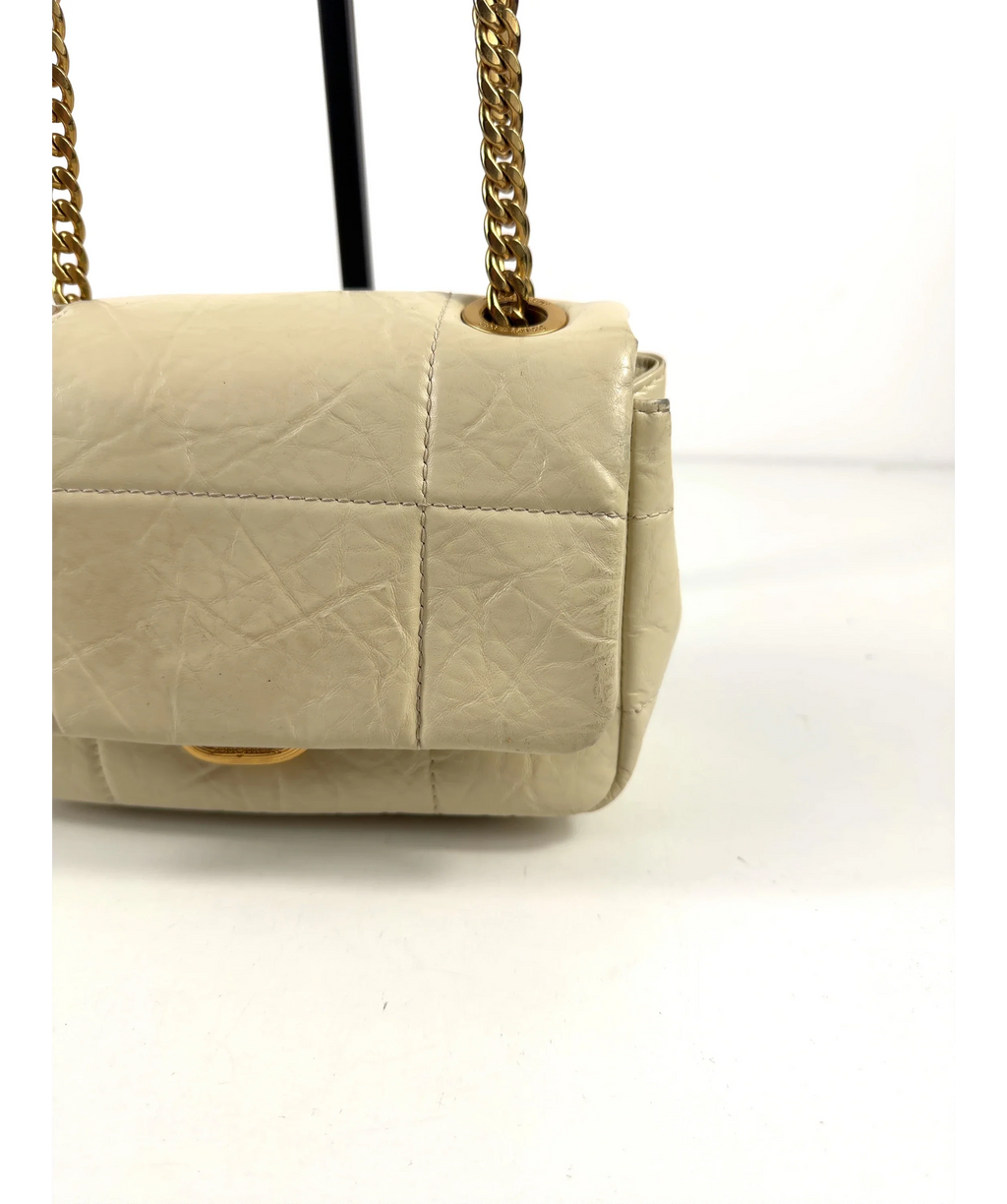 SONGMONT Cream Medium Chocolate Bag — fabric detail