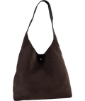 TALBOTS Brown Hayden Suede Large Hobo Bag — front