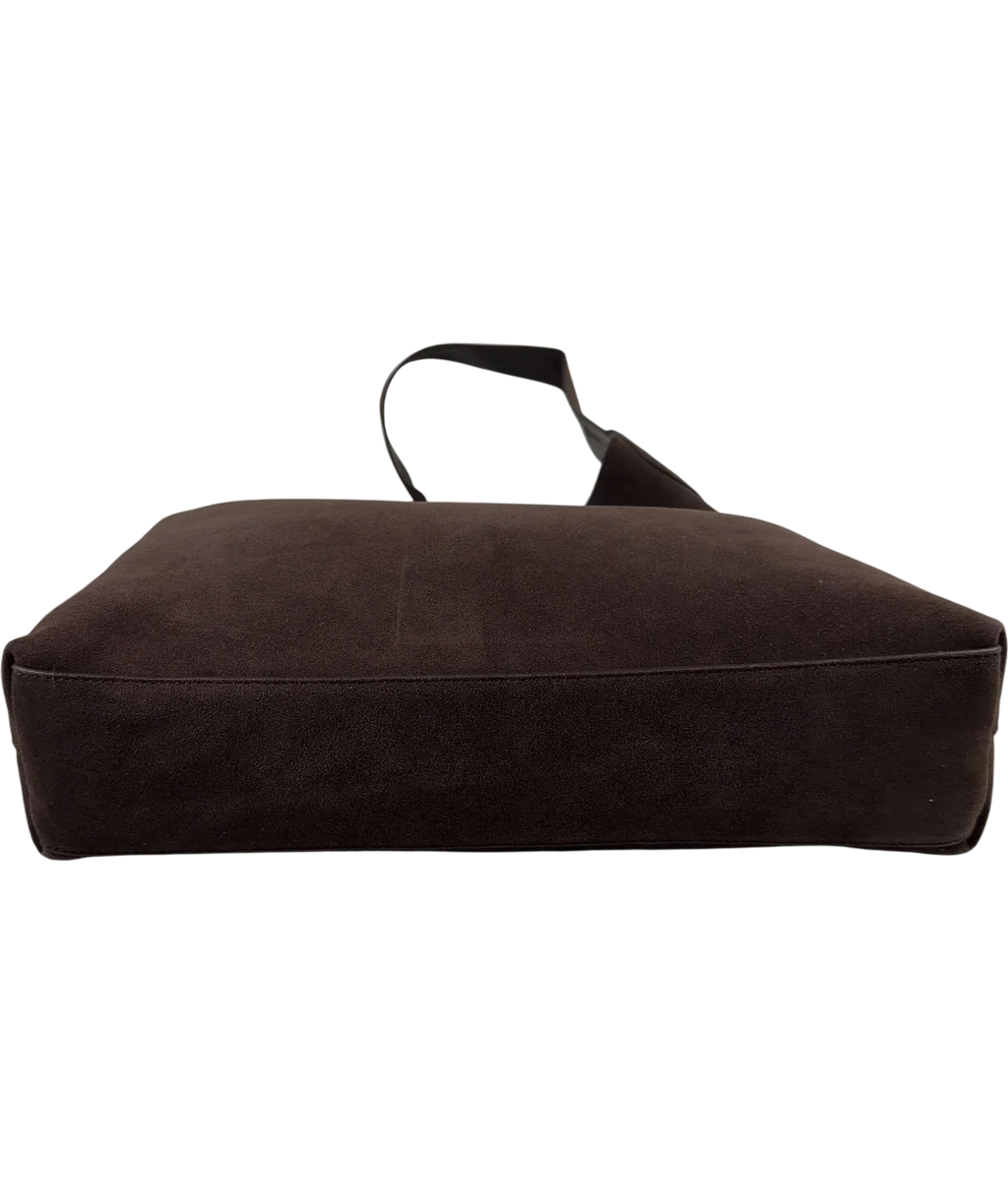 TALBOTS Brown Hayden Suede Large Hobo Bag — view 8