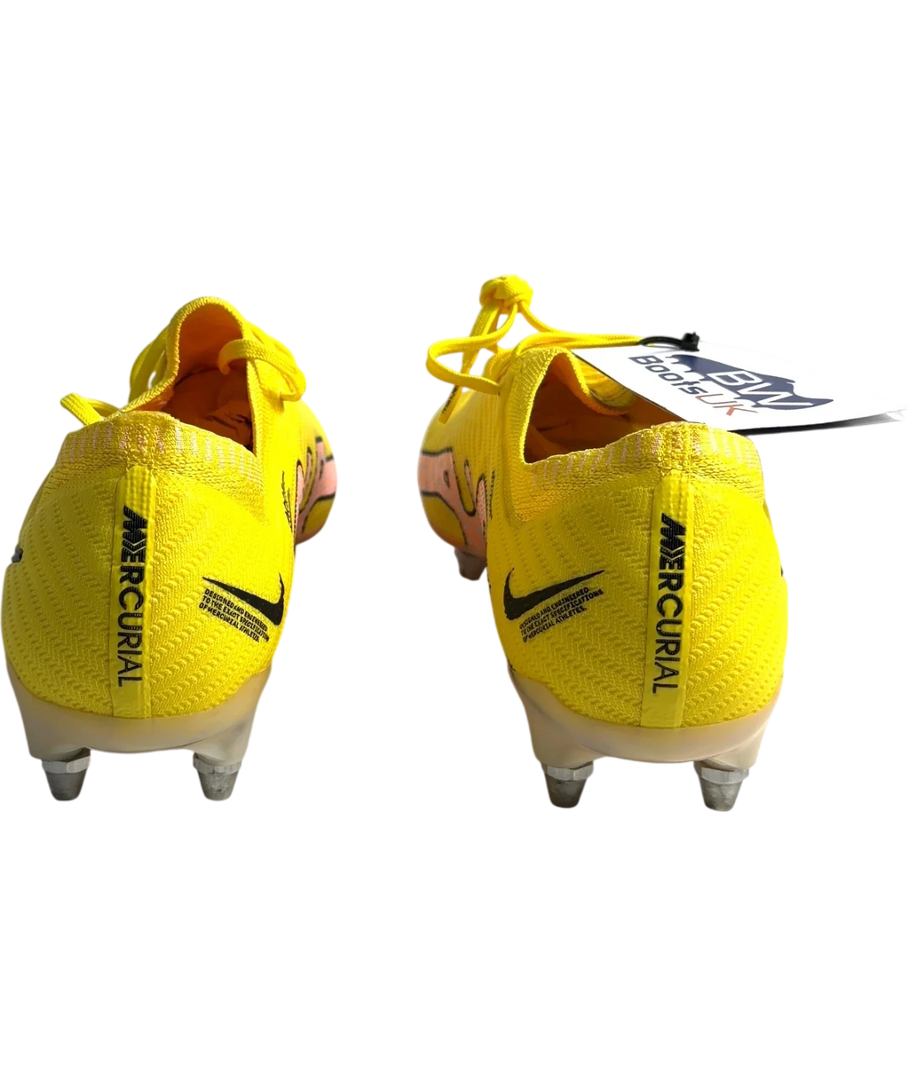 Nike Yellow Air Zoom Mercurial Vapor 15 Elite SG-Pro, size UK 10 EU 44 👞 — back