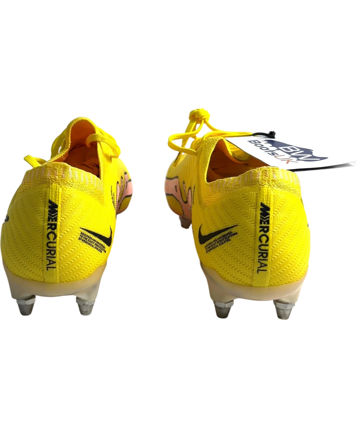 Nike Yellow Air Zoom Mercurial Vapor 15 Elite SG-Pro, size UK 10 EU 44 👞 — back