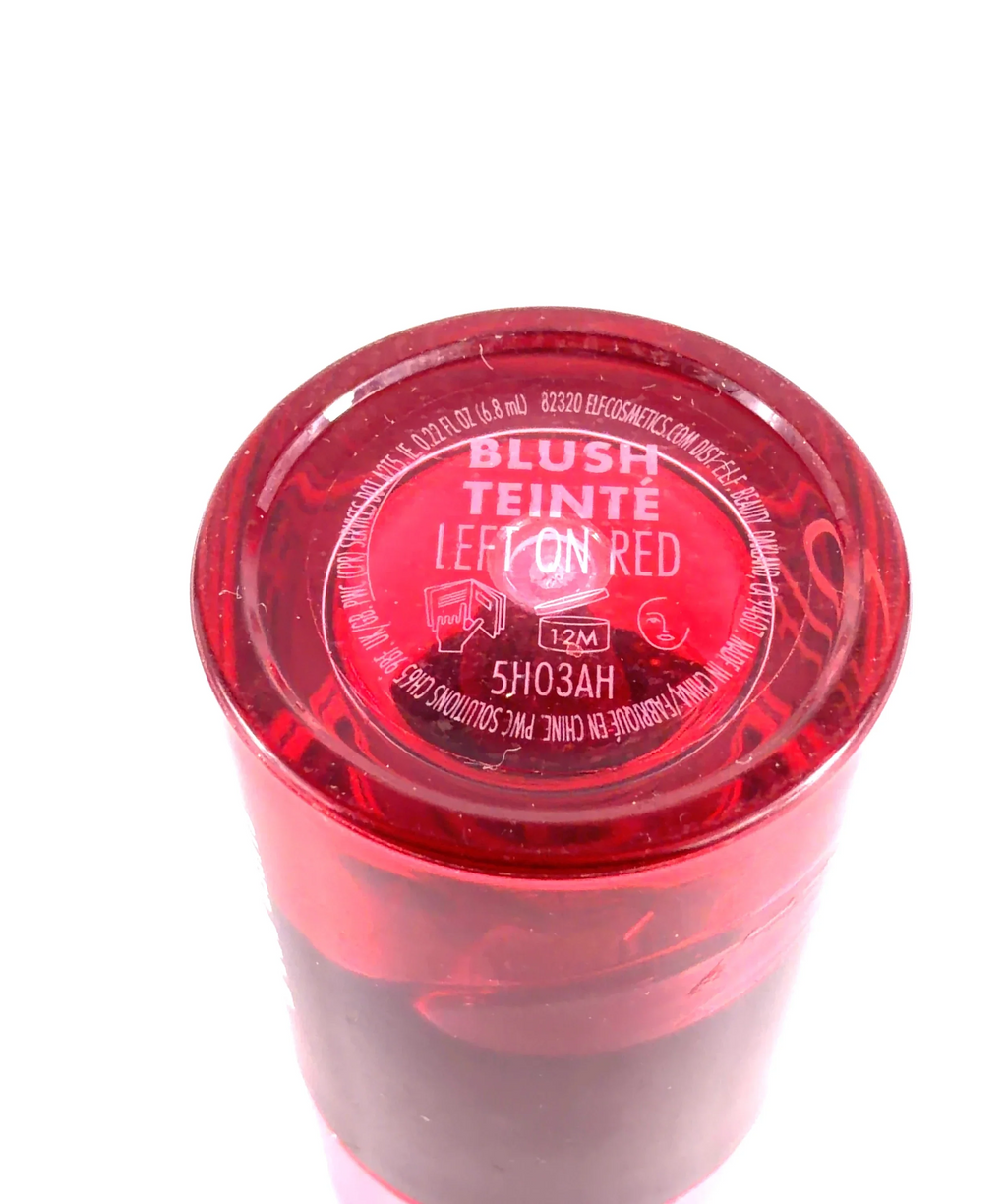 e.l.f. LEFT ON RED Shade, size 6.8ml — care label