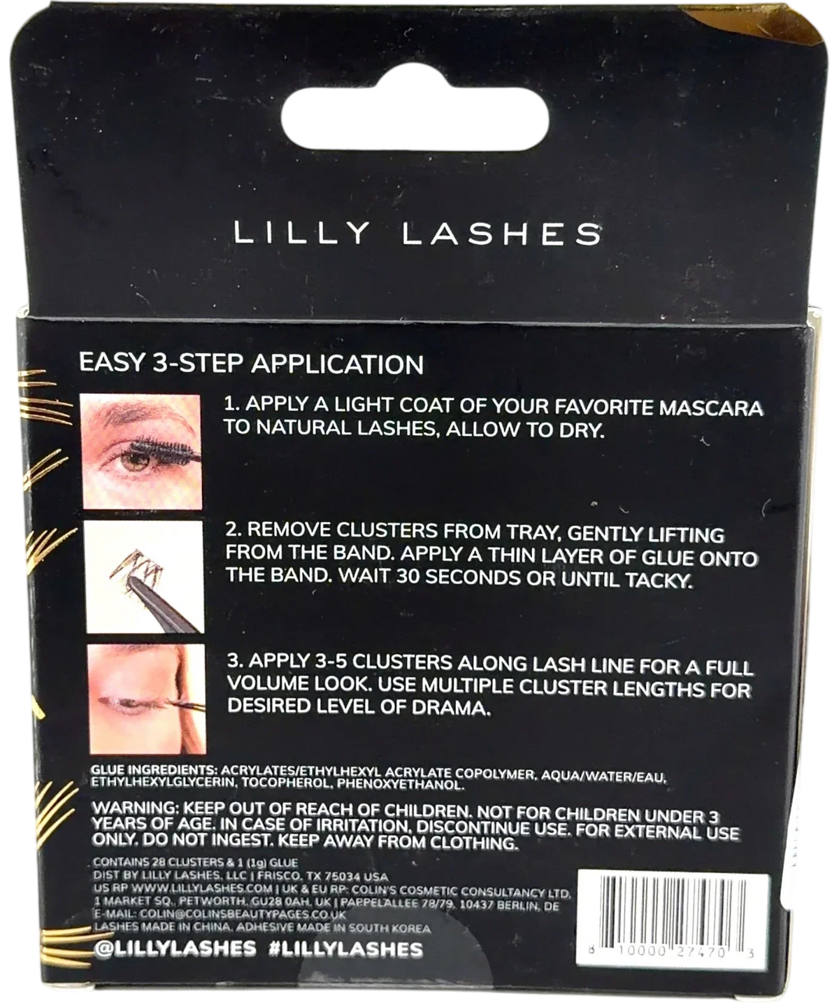 Lilly Lashes Iconic Volume Individuals, size 1g — back