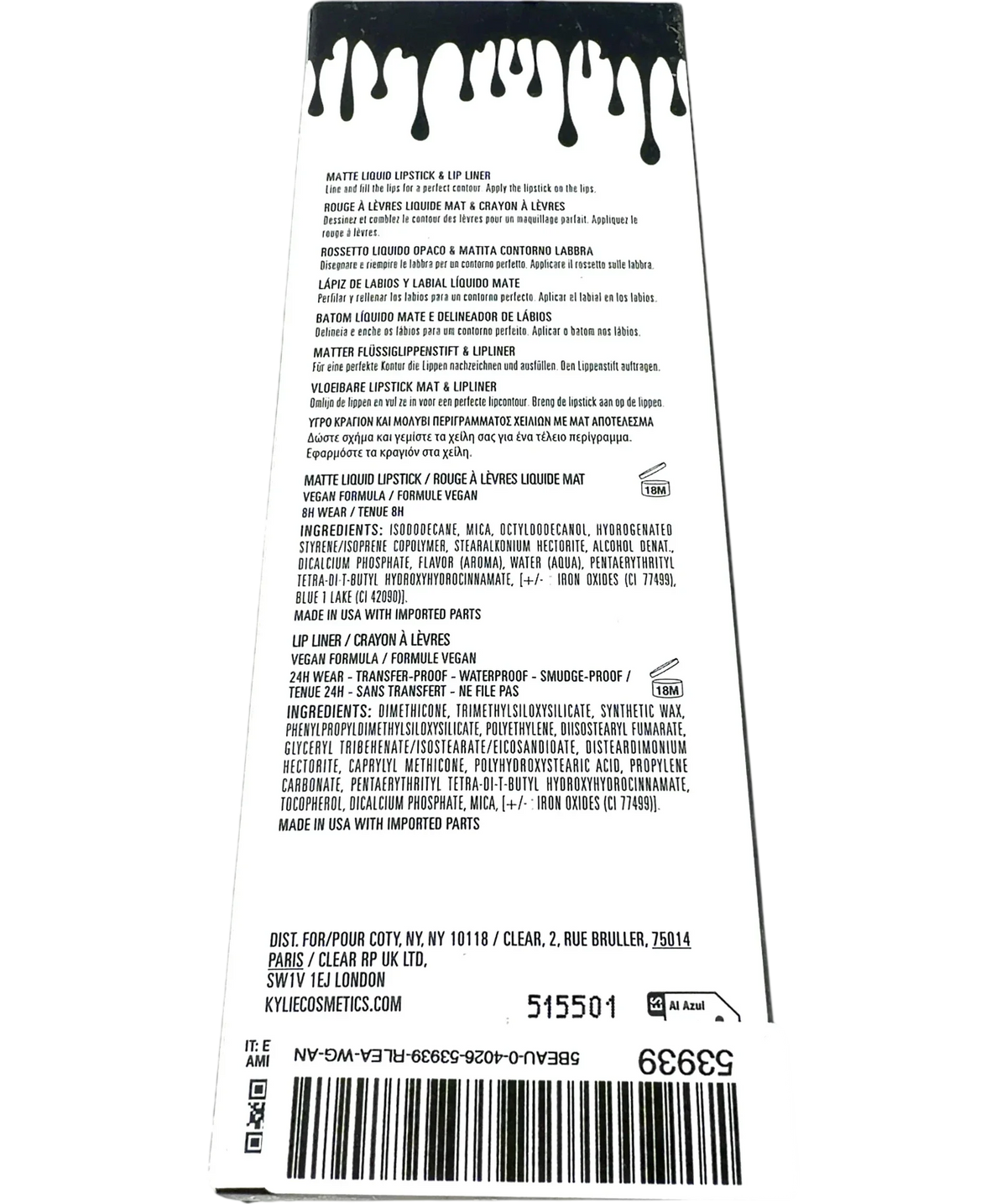 KYLIE JENNER Dead of knight Shade, size 3.00ml — back
